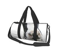 Borsa da viaggio rotonda Animale Divertente Testa di mucca Borsa da palestra bianca nera per uomo Borsa sportiva da donna