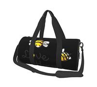 Borsa da viaggio rotonda Borsa da palestra Bee Love Honey per uomo Borsa sportiva da donna