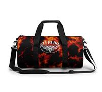 Borsa da viaggio rotonda Borsa da palestra con falena rossa tinta in cravatta per uomo Borsa sportiva da donna