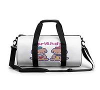 Borsa da viaggio rotonda Borsa da palestra per amico del cane dei cartoni animati per uomo Borsa sportiva da donna