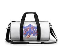 Borsa da viaggio rotonda Borsa da palestra per il corpo con fiamma rossa bruciante per uomo Borsa sportiva da donna