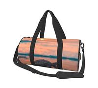 Borsa da viaggio rotonda Borsa da palestra Sea Turtle Sunset per uomo Borsa sportiva da donna