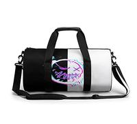 Borsa da viaggio rotonda Borsa da palestra Smorfia in bianco e nero per uomo Borsa sportiva da donna