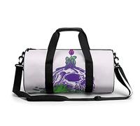 Borsa da viaggio rotonda Candele di scheletri verdi che si sciolgono Borsa da palestra per uomo Borsa sportiva da donna