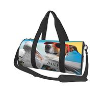 Borsa da viaggio rotonda Cane con occhiali da lettura Giornale Borsa da palestra Ocean Beach per uomo Borsa sportiva da donna