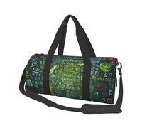 Borsa da viaggio rotonda con coppia di cani romantici, grande capacità, resistente, per vacanze, palestra, brevi viaggi, Domanda matematica, Taglia unica