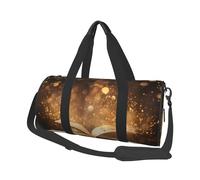 Borsa da viaggio rotonda con coppia di cani romantici, grande capacità, resistente, per vacanze, palestra, brevi viaggi, Libro sotto la luce, Taglia unica