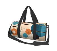 Borsa da viaggio rotonda con coppia di cani romantici, grande capacità, resistente, per vacanze, palestra, brevi viaggi, Forme e cerchi Echo, Taglia unica