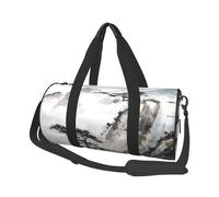 Borsa da viaggio rotonda con stampa di paesaggio cinese, borsa da viaggio per la notte, impermeabile e resistente agli strappi. Borsa da viaggio pieghevole per il fine settimana