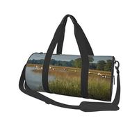 Borsa da viaggio rotonda con stampa selvaggia che vola di caccia, borsa da viaggio per la notte, impermeabile e resistente agli strappi. Borsa da viaggio pieghevole per il fine settimana