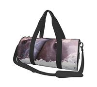 Borsa da viaggio rotonda Due delfini in acqua Borsa da palestra per uomo Borsa da donna Borsa sportiva