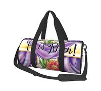 Borsa da viaggio rotonda Gigli pasquali Borsa da palestra fiore primaverile per uomo Borsa sportiva da donna