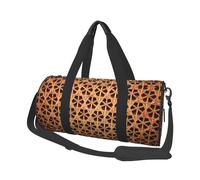Borsa da viaggio rotonda intrecciata in vimini, borsa da viaggio di notte in tela, impermeabile e resistente agli strappi. Borsa da viaggio pieghevole per fine settimana