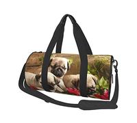 Borsa da viaggio rotonda Puppys Pug Borsa da palestra per uomo Donna Borsone Borsa sportiva