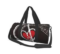 Borsa da viaggio rotonda Simboli musicali Love Borsa da palestra per uomo Donna Borsone Borsa sportiva