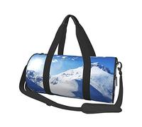Borsa da viaggio rotonda Snow Mountain All'alba Borsa da palestra per uomo Donna Borsone Borsa sportiva