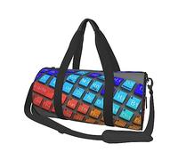 Borsa da viaggio rotonda stampata con tavola periodica chimica, borsa da viaggio, borsa da palestra, fitness, borsa da allenamento, nera, taglia unica, Nero , Taglia unica
