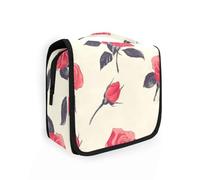 Borsa da viaggio semplice e minimalista con gancio per appendere borsa da toilette impermeabile per donne verticale autoportante