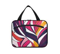Borsa da viaggio sospesa geometrica pesca appesa con gancio, design lavabile borsa per la cura della pelle per accessori da viaggio per le donne toilette bolsa de maquillaje para mujer L, Pesca