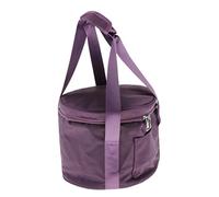 Borsa da viaggio spessa con cerniera a doppio strato per campana tibetana, viola, 25,4 cm