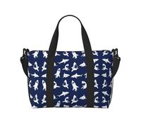 Borsa da viaggio stampata con vari pesci marini, borsa da palestra di grande capacità, borsa a tracolla leggera da viaggio per fine settimana, unisex