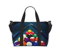 Borsa da viaggio stampata da biliardo, borsa da palestra di grande capacità, borsa a tracolla leggera da viaggio per il fine settimana, unisex