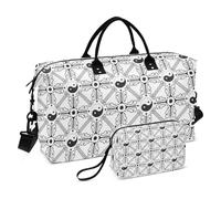 Borsa da viaggio Tai Chi nera e bianca borsa da palestra borsa da palestra con borsa da toilette per sport set da 2 pezzi, Tai chi in bianco e nero, 1 size