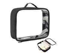 Borsa da viaggio trasparente per trucco, borsa cosmetica impermeabile, borsa cosmetica, borsa per trasporto aeroportuale Airline, borsa cosmetica portatile per donne uomini