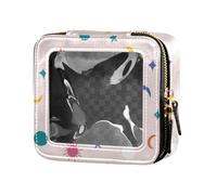 Borsa da viaggio trasparente per trucco da viaggio con tarocchi di astrologia colorata borse da toilette borsa organizer per smalto per unghie per viaggi, Tarocchi di astrologia dal design colorato, 1