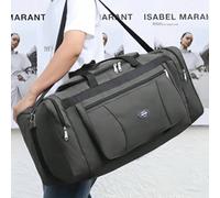 Borsa da viaggio unisex di grande capacità con tasche multiple con cerniera, borsa da weekend e per pernottamento con tracolla, borsa da palestra e sport, bagaglio a mano per uomo e donna L,M,S,XL,Ner