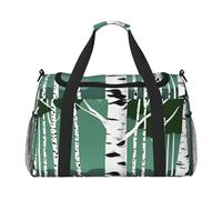 Borsa da viaggio versatile con stampa di alberi di betulla, ampia borsa da viaggio elegante e funzionale per attività all'aperto