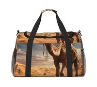 Borsa da viaggio versatile con stampa di cammello di sabbia del deserto, ampia borsa da viaggio, elegante e funzionale per attività all'aperto