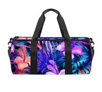 Borsa da viaggio Weekender,borsa da palestra piccola,Albero dell'acquerello di foglie tropicali,borsone da palestra