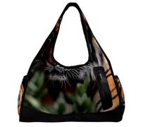 Borsa da viaggio Weekender,borsa da palestra piccola,Animale della foresta Tigre,borsone da palestra