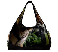 Borsa da viaggio Weekender,borsa da palestra piccola,Animale della foresta Tigre,borsone da palestra