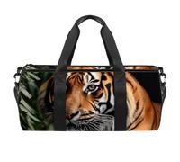 Borsa da viaggio Weekender,borsa da palestra piccola,Animale della foresta Tigre,borsone da palestra