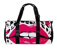 Borsa da viaggio Weekender,borsa da palestra piccola,Bacio di leopardo astratto contemporaneo,borsone da palestra