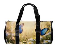 Borsa da viaggio Weekender,borsa da palestra piccola,campo di margherita farfalla,borsone da palestra