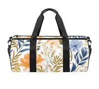 Borsa da viaggio Weekender,borsa da palestra piccola,fiore dell'acquerello lascia tropicale,borsone da palestra