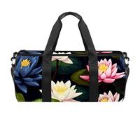 Borsa da viaggio Weekender,borsa da palestra piccola,fiore di loto dell'acquerello,borsone da palestra