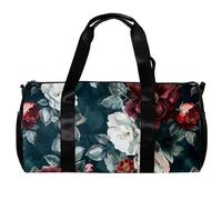 Borsa da viaggio Weekender,borsa da palestra piccola,Fiore di peonia vintage,borsone da palestra