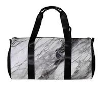Borsa da viaggio Weekender,borsa da palestra piccola,marmo bianco grigio texture,borsone da palestra