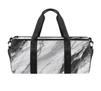 Borsa da viaggio Weekender,borsa da palestra piccola,marmo bianco grigio texture,borsone da palestra