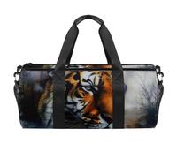 Borsa da viaggio Weekender,borsa da palestra piccola,Ritratto animale della foresta Tigre,borsone da palestra