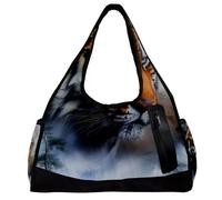 Borsa da viaggio Weekender,borsa da palestra piccola,Ritratto animale della foresta Tigre,borsone da palestra