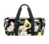 Borsa da viaggio Weekender,borsa da palestra piccola,Yin Yang Avocado Uovo Rosa,borsone da palestra