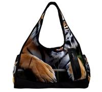 Borsa da viaggio Weekender,borsa da palestra piccola,Zoo ritratto animale Tigre,borsone da palestra