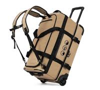 Borsa da viaggio XL con ruote, zaino 3 in 1, borsa da viaggio e trolley, impermeabile, con scomparto per scarpe e angoli protettivi per uomo e donna, borsa da viaggio in Ripstop di alta qualità
