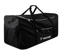 Borsa da viaggio XXL 180L, impermeabile, pieghevole, con tracolla e tasche esterne, materiale Oxford, colore nero
