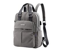 Borsa da viaggio Zaini Capacità Donne Spalla Laptop Grande Jack Borse Con USB Zaini Little Boy Valigia Zaino, Grigio scuro, Etichettalia unica
